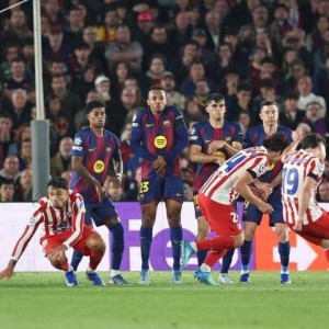 结束25场不胜，马竞时隔20年再度在诺坎普击败巴萨